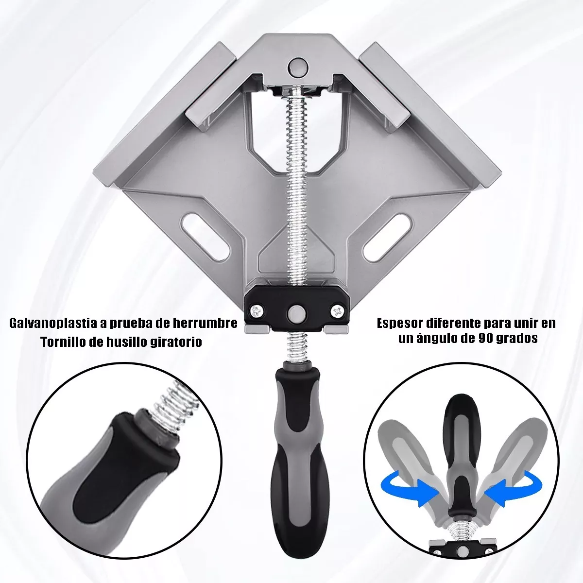 Prensa Esquinera Carpinteria 90° Para Madera Y Metal