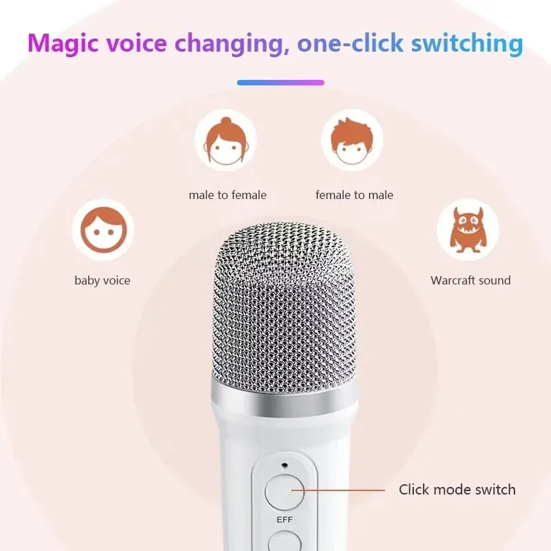 Bocina Karaoke Inalámbrica con Lámpara y Micrófono (Negro)