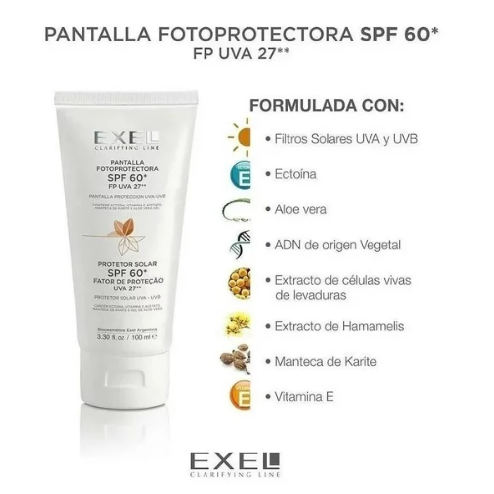 Protector Solar SPF60 100ml (Exel)