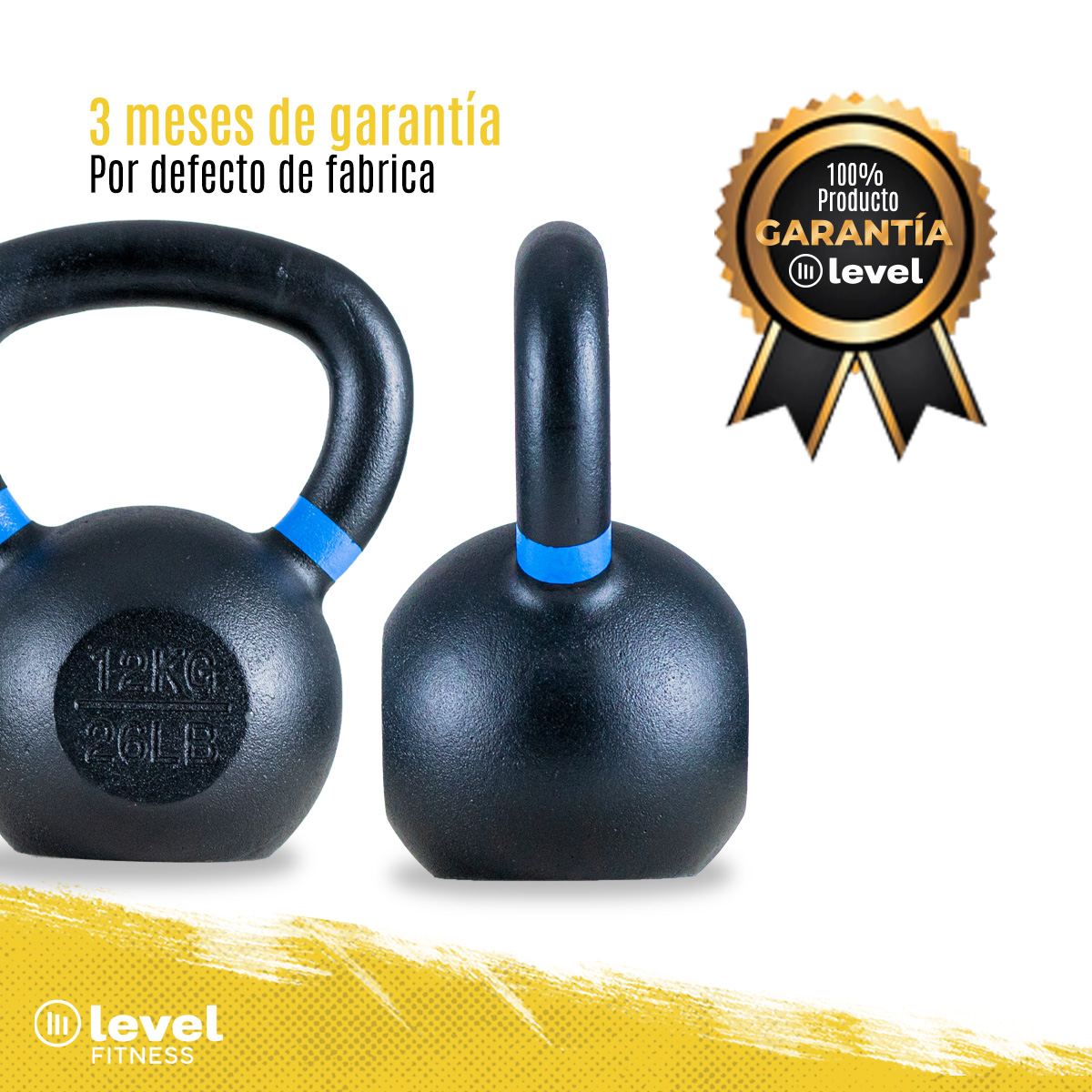 Pesa Rusa Kettlebell De 12 Kg/26.4 Lb Fitness Gym Color AZUL