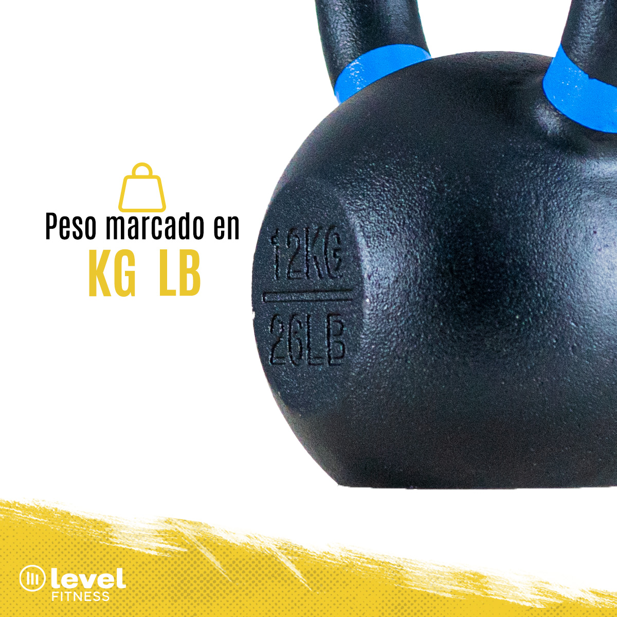 Pesa Rusa Kettlebell De 12 Kg/26.4 Lb Fitness Gym Color AZUL
