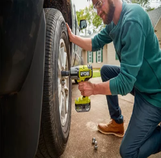 Llave De Impacto 1/2 Ryobi 1170 Ft-lbs Tecnología One Hp + 2 Baterias + Dados + Cargador