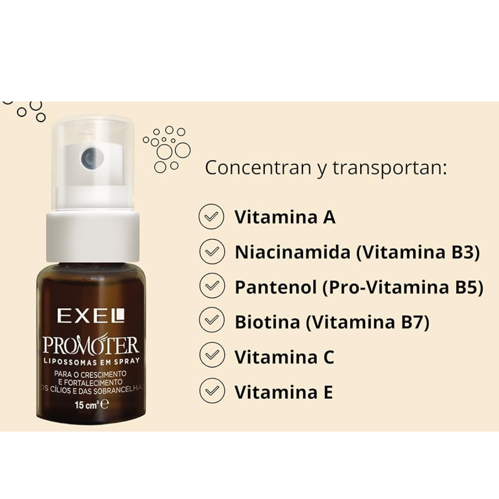 Promoter Spray Pestañas y Cjeas 15ml (Exel)