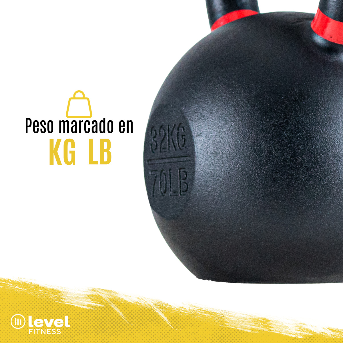 Pesa Rusa Kettlebell De 32kg/70.5 Lb Fitness Gym Crossfit Color ROJO