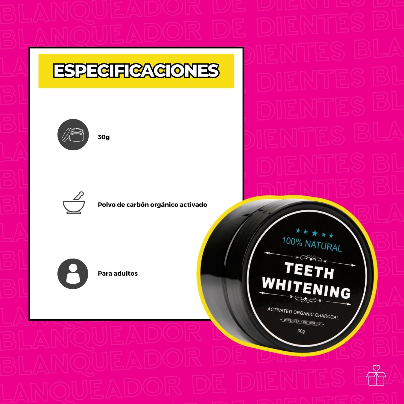 Carbon Activado Blanqueador De Dientes Natural.