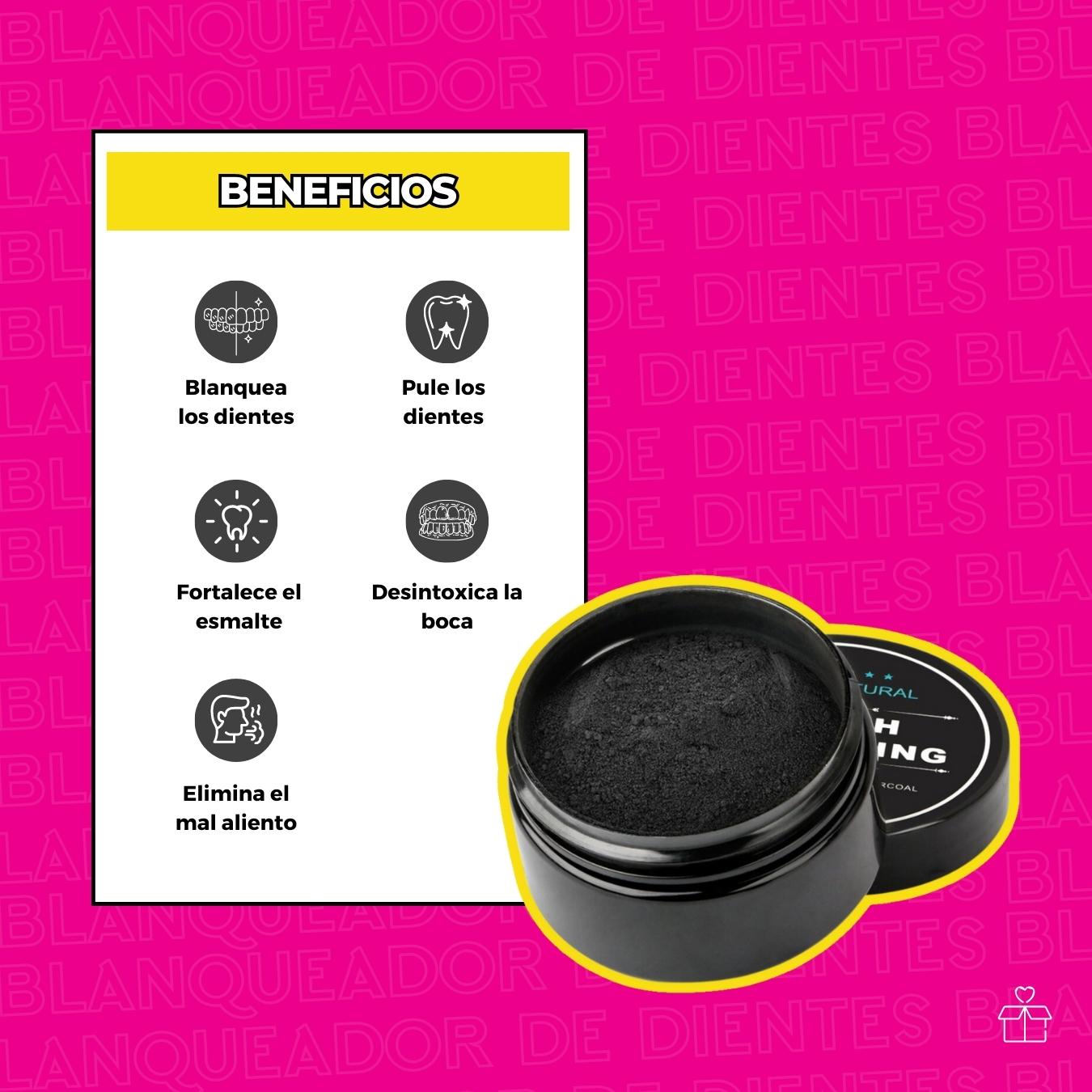 Carbon Activado Blanqueador De Dientes Natural.