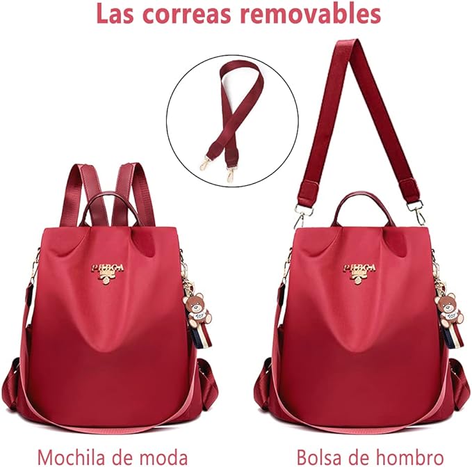 NANWEI Mochilas Antirrobo Impermeable para Mujer, Mochila de Viaje de Gran Capacidad para Casual de Moda.
