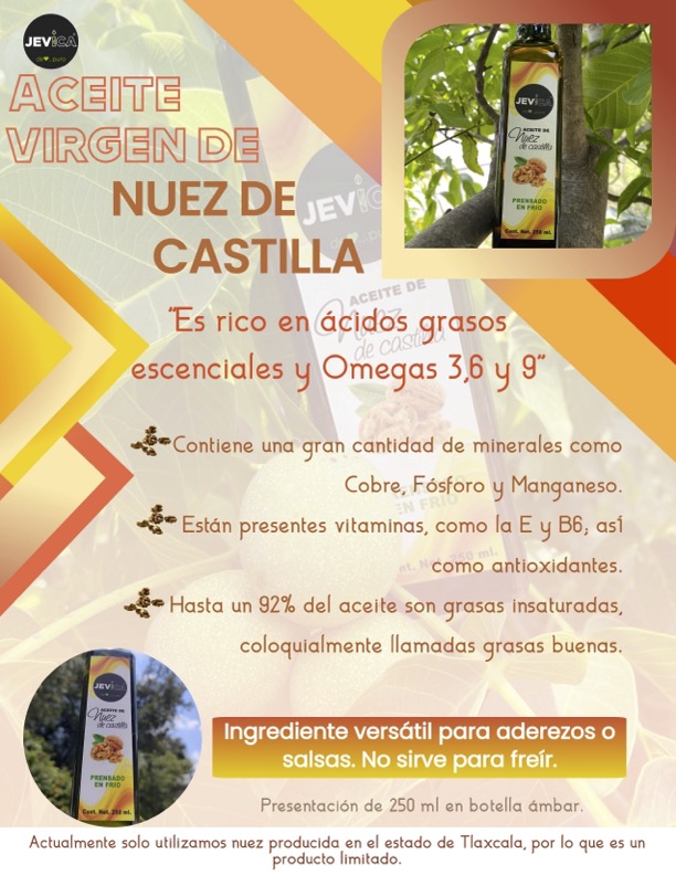 Aceite virgen de Nuez de castilla 