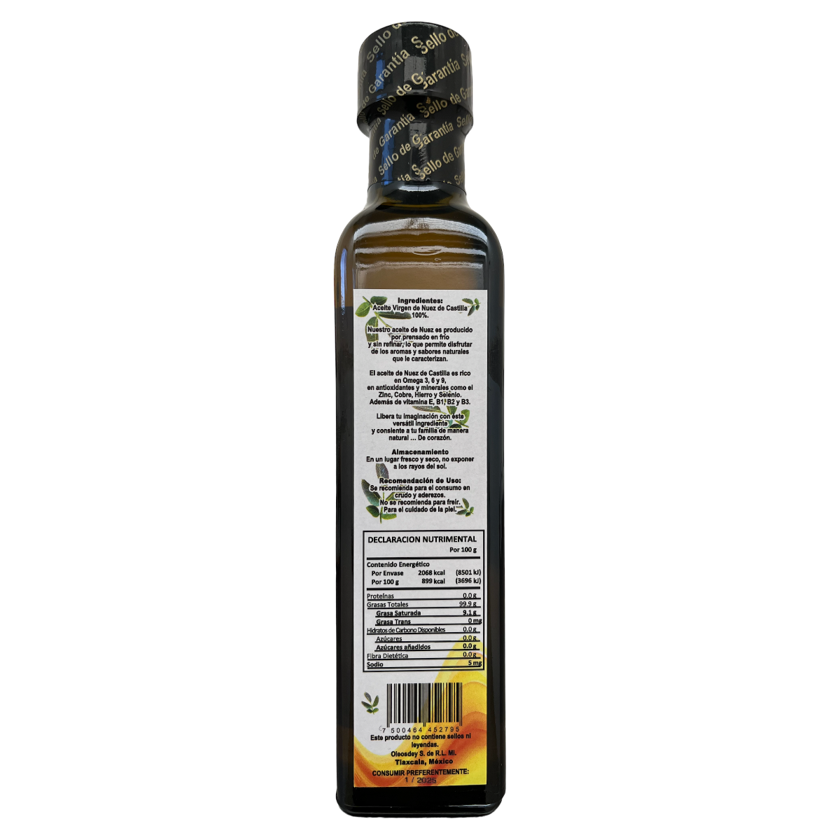 Aceite virgen de Nuez de castilla 