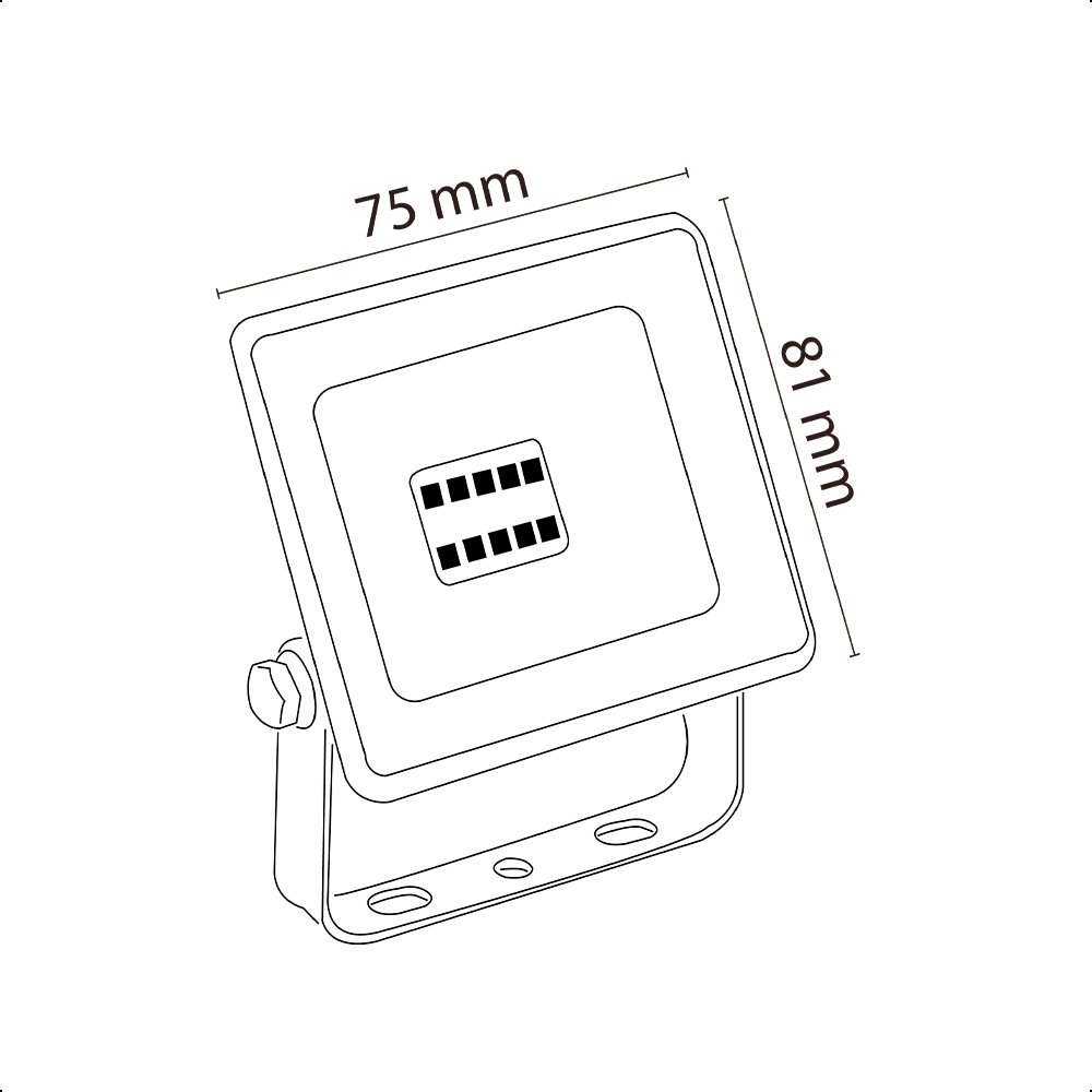 Reflector LED 10W Ilumina 110 lm/w, Luz Neutra, Certificación IP65 para Exteriores