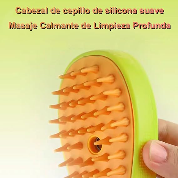 Cepillo Vapor eléctrico para perro, Cepillo de gato de vapor auto limpieza, Cepillo vapor para mascotas para masaje, Cepillos de Aseo para Mascotas, Para depilación, masaje y peinado de mascotas.