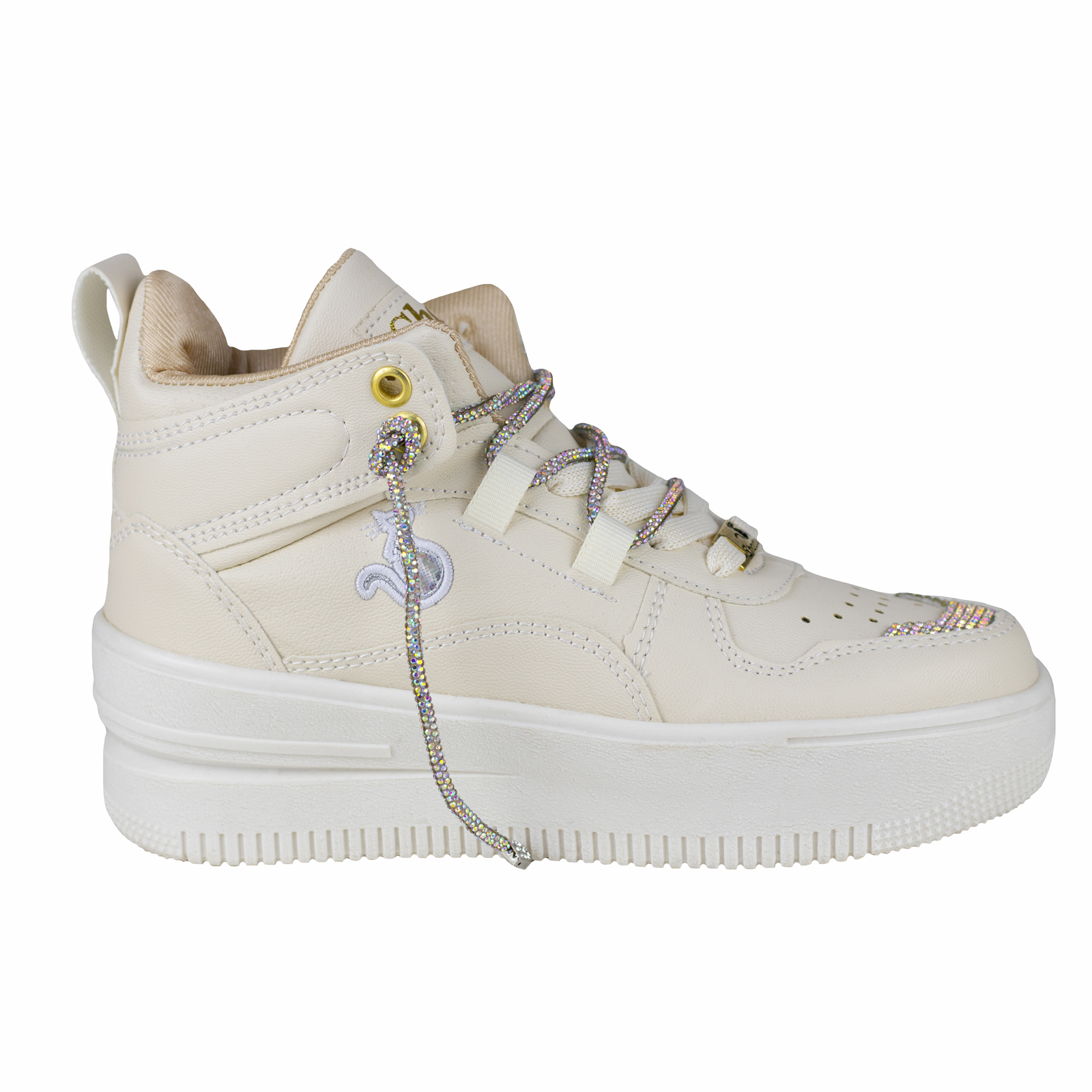 Tenis Sneaker Urbano De Mujer Suela Gruesa Shadow 3003 Latte