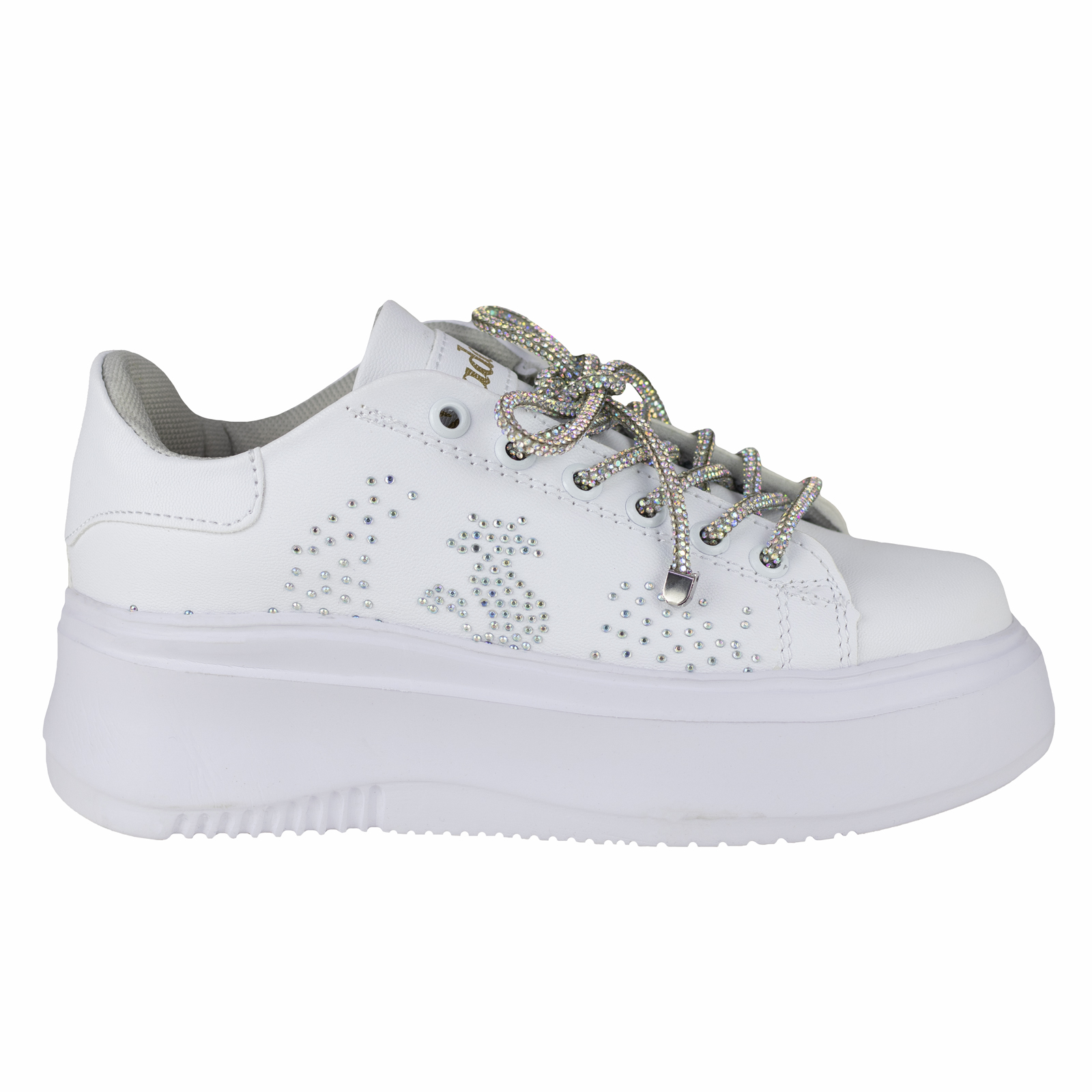 Tenis Urbano Plataforma Mujer Shadow 3014 Blanco Tornasol Sintético