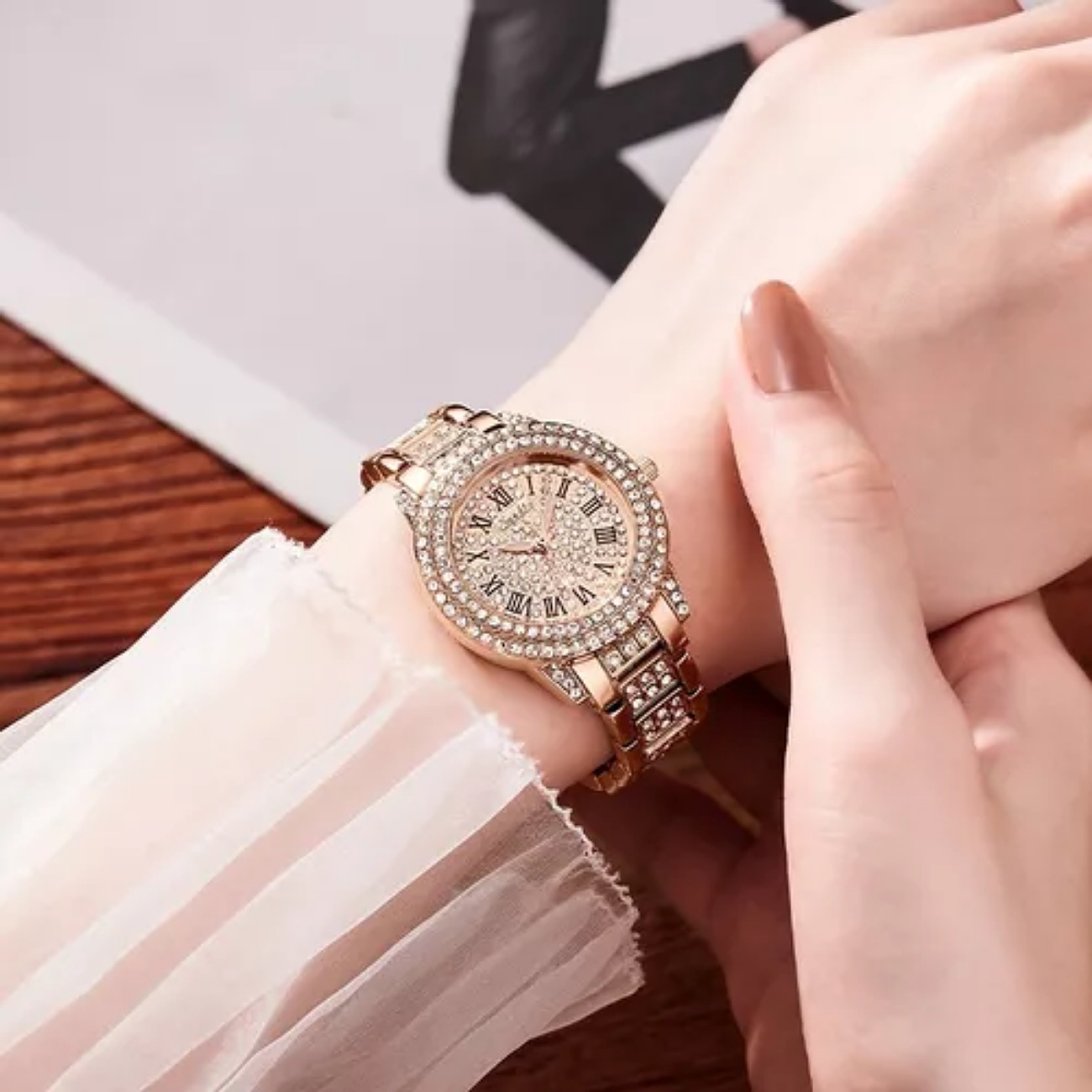 Reloj Clásico De Cuarzo Para Mujer, Reloj De Pulsera Con Dia