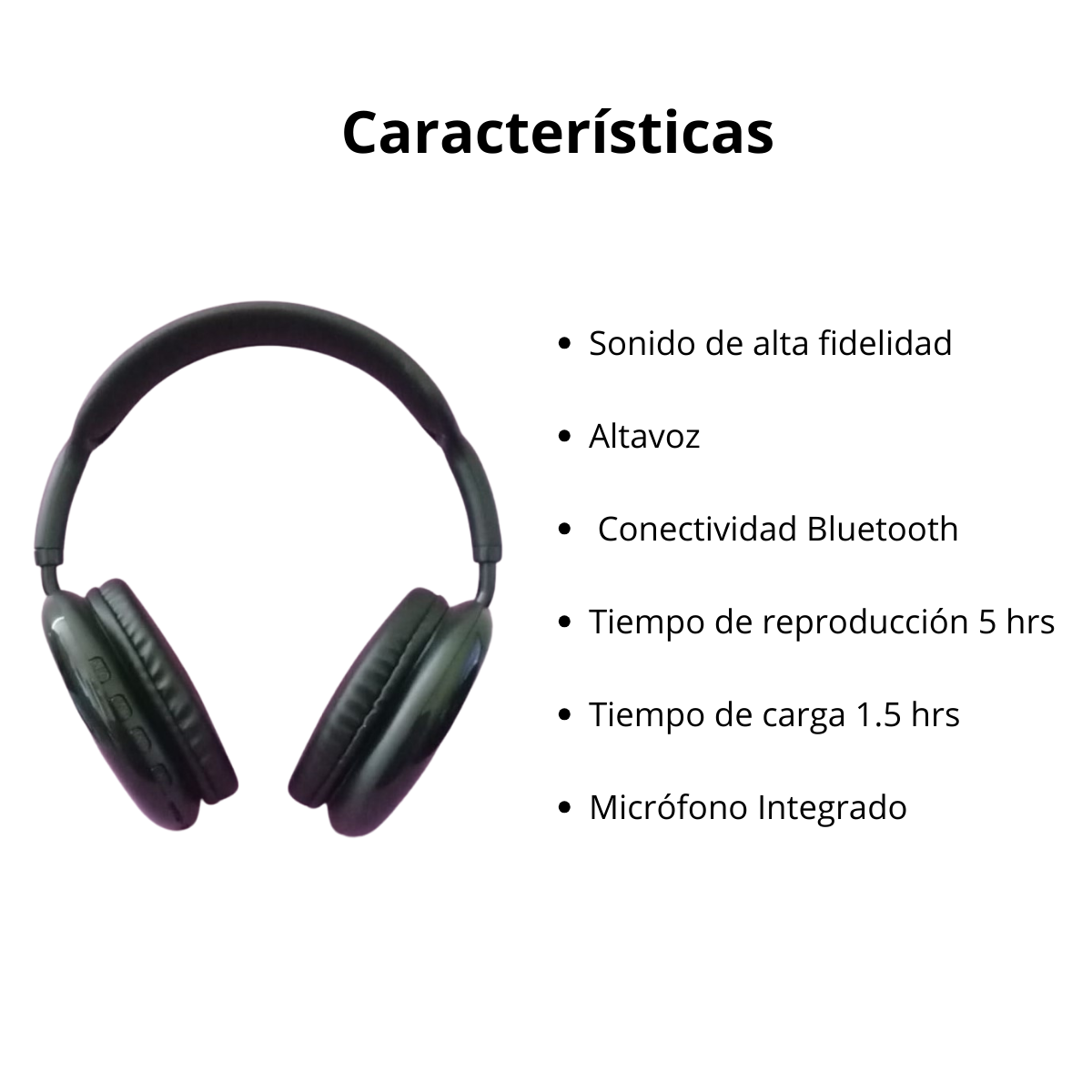 Audífonos Inalámbricos Diadema Over Ear Bluetooth.