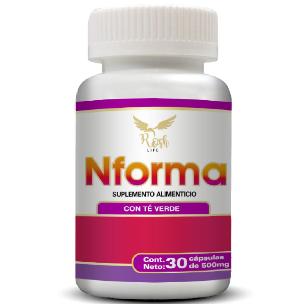 Frasco de 30 cápsulas suplemento alimenticio Nforma Dia, Quema grasa, Previene la celulitis, Acelera el metabolismo