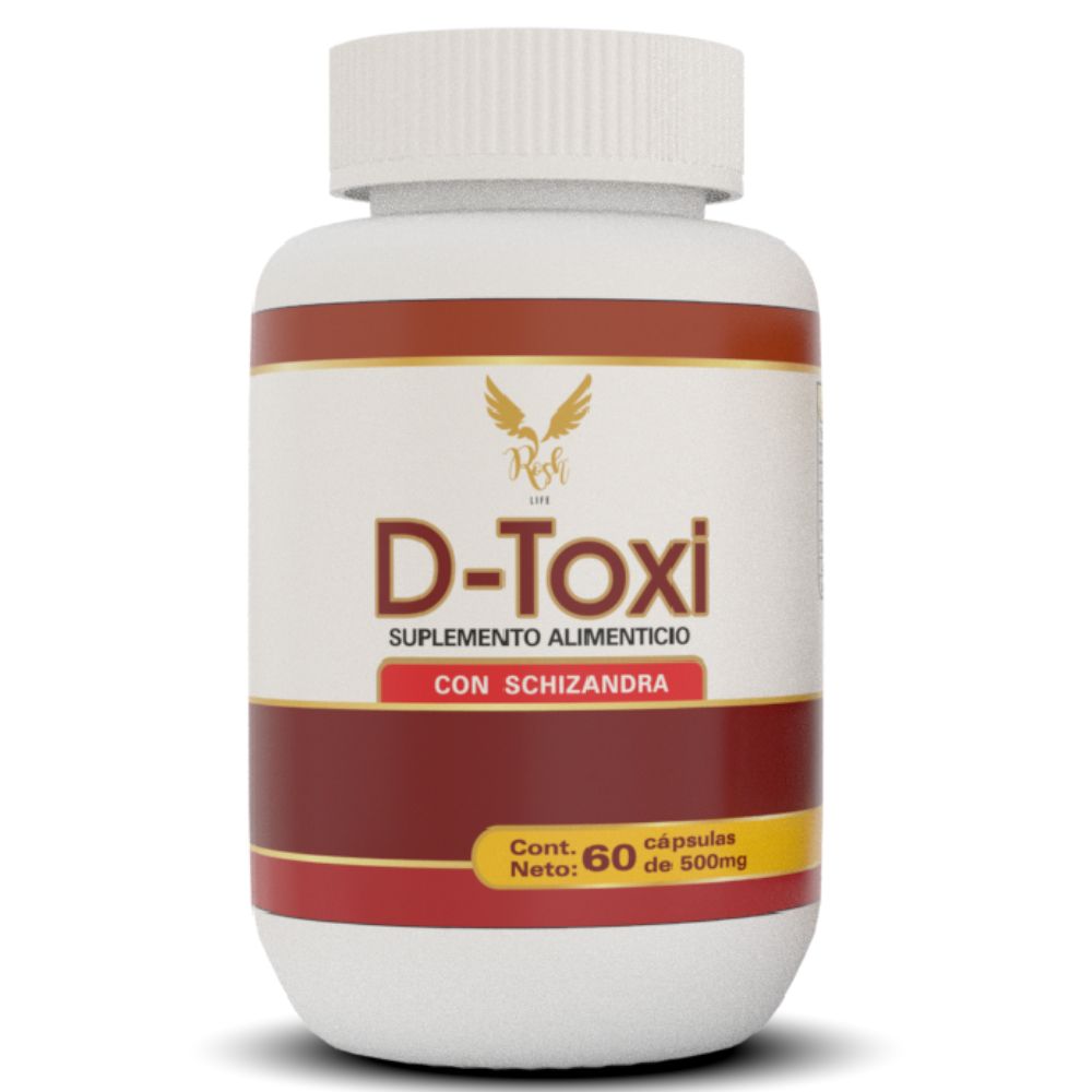 D-Toxi Desintoxicante del hígado, Limpieza hepática, Optimiza el metabolismo, Depura los riñones Frasco de 60 Cápsulas