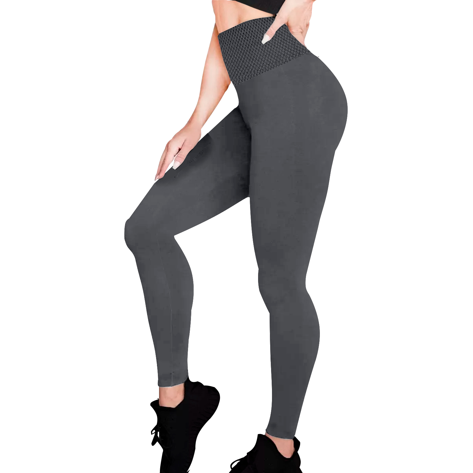 Leggings Termico Mujer, Gris, Cintura Alta, Unitalla, Afelpaddo, Pantalones de Yoga, Estirable, Pilates, Gimnasio, Atletismo.
