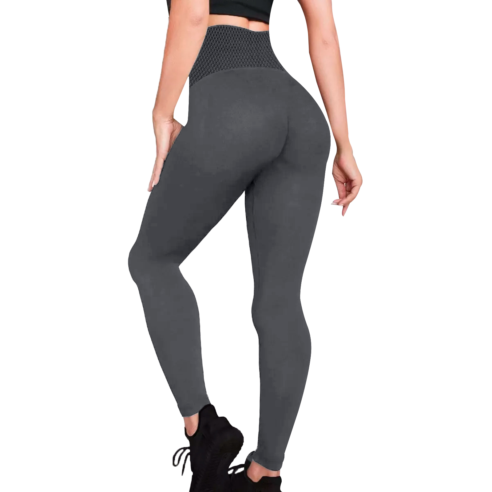 Leggings Termico Mujer, Gris, Cintura Alta, Unitalla, Afelpaddo, Pantalones de Yoga, Estirable, Pilates, Gimnasio, Atletismo.