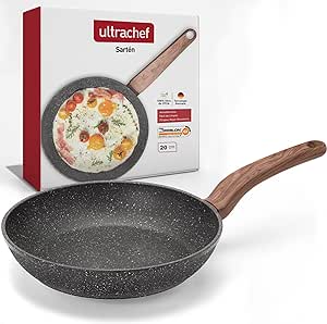 A Ultrachef Sartén con Revestimiento Antiadherente de Piedra de Alemania 100% libre de PFOA. 20cm