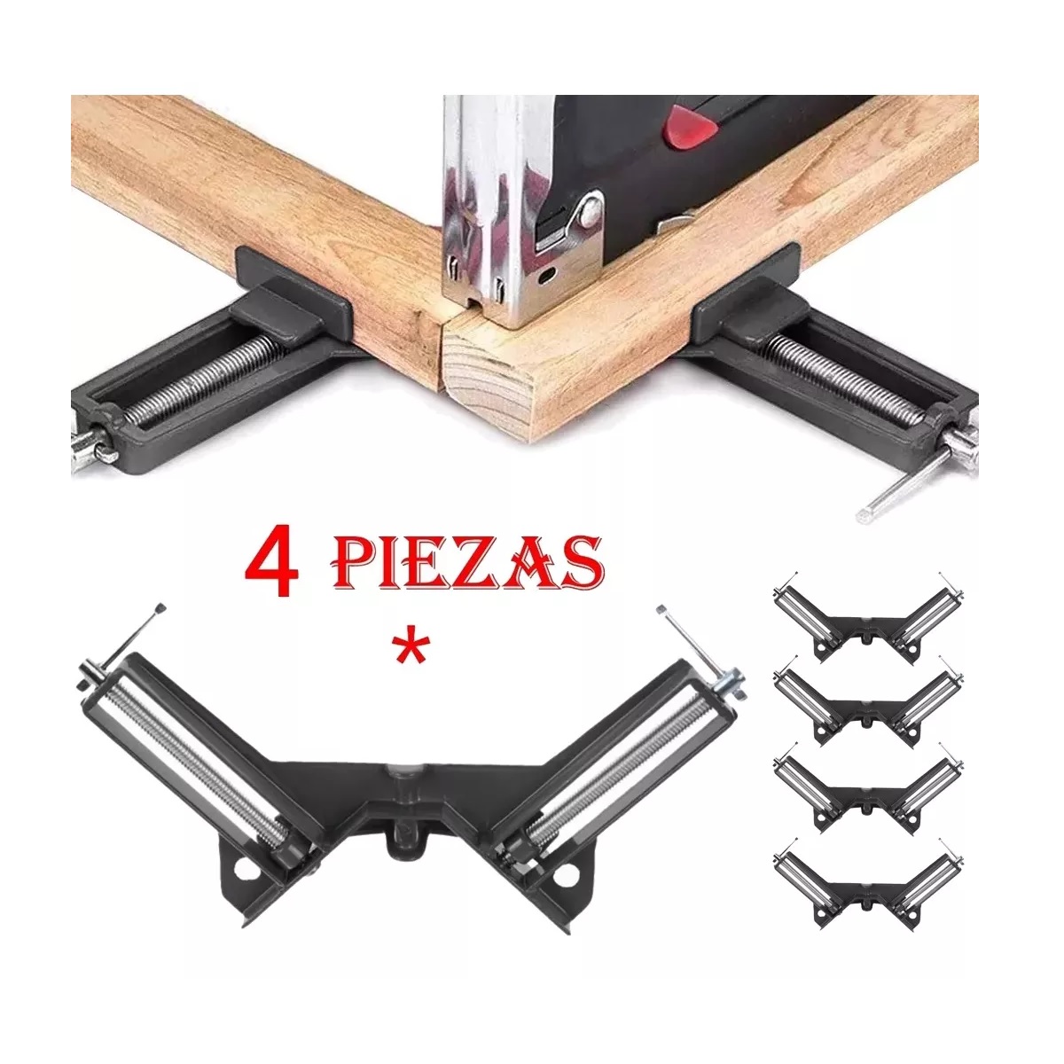 Set Prensa Esquinera Carpinteria 90 Grados Herreria Metal 4pcs