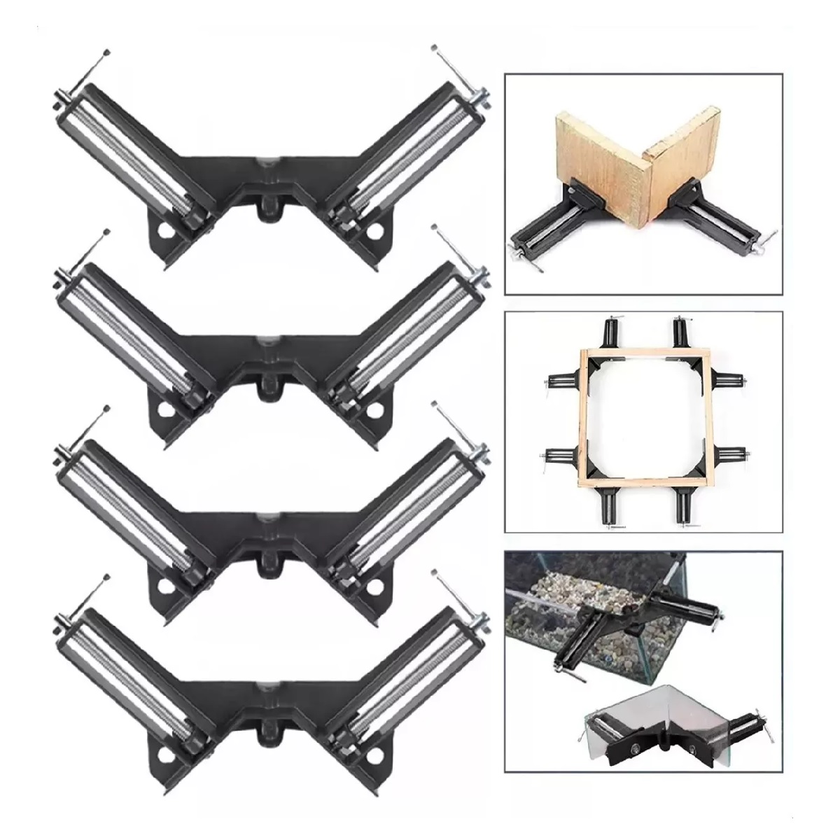 Set Prensa Esquinera Carpinteria 90 Grados Herreria Metal 4pcs