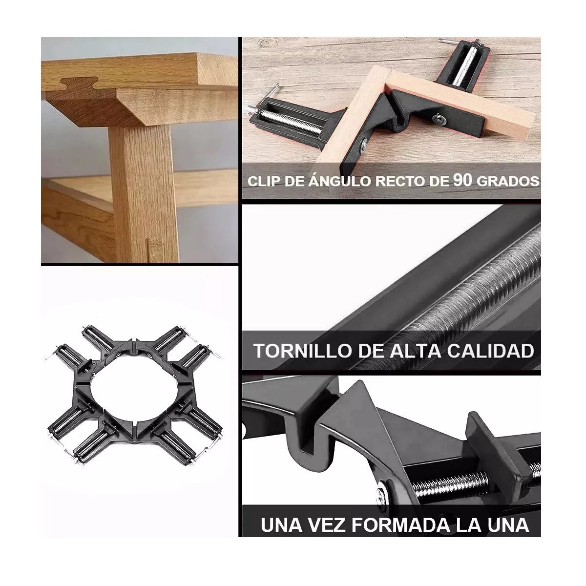 Set Prensa Esquinera Carpinteria 90 Grados Herreria Metal 4pcs