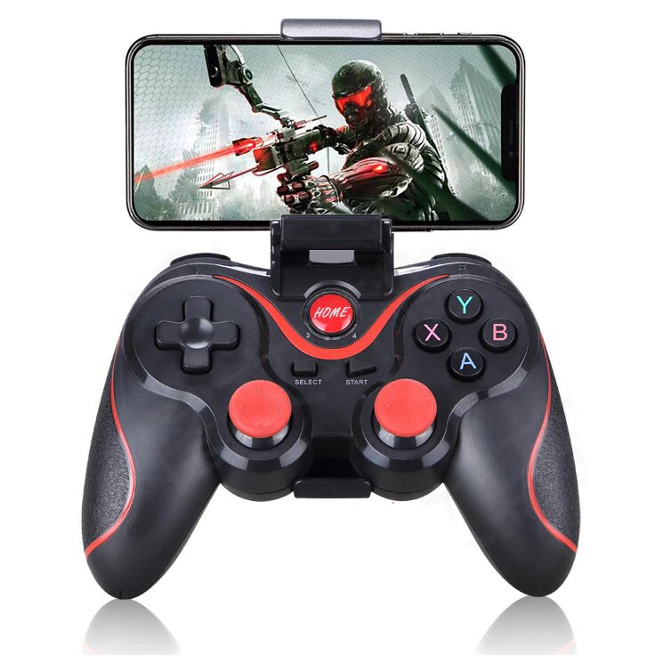 Control Joystick Bluetooth Android iOS con Soporte Celular C8s.