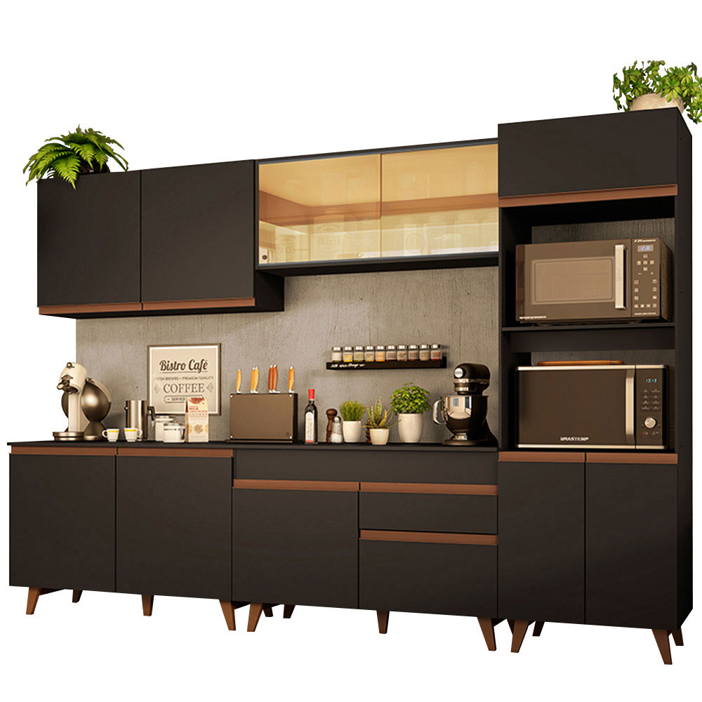 Madesa Cocina Integral  310cm Reims Negro 01.