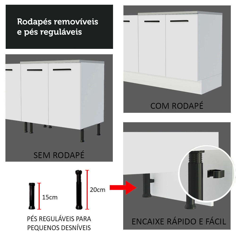 Cocina Integral Completa Modular Madesa Agata 486cm BB 01.