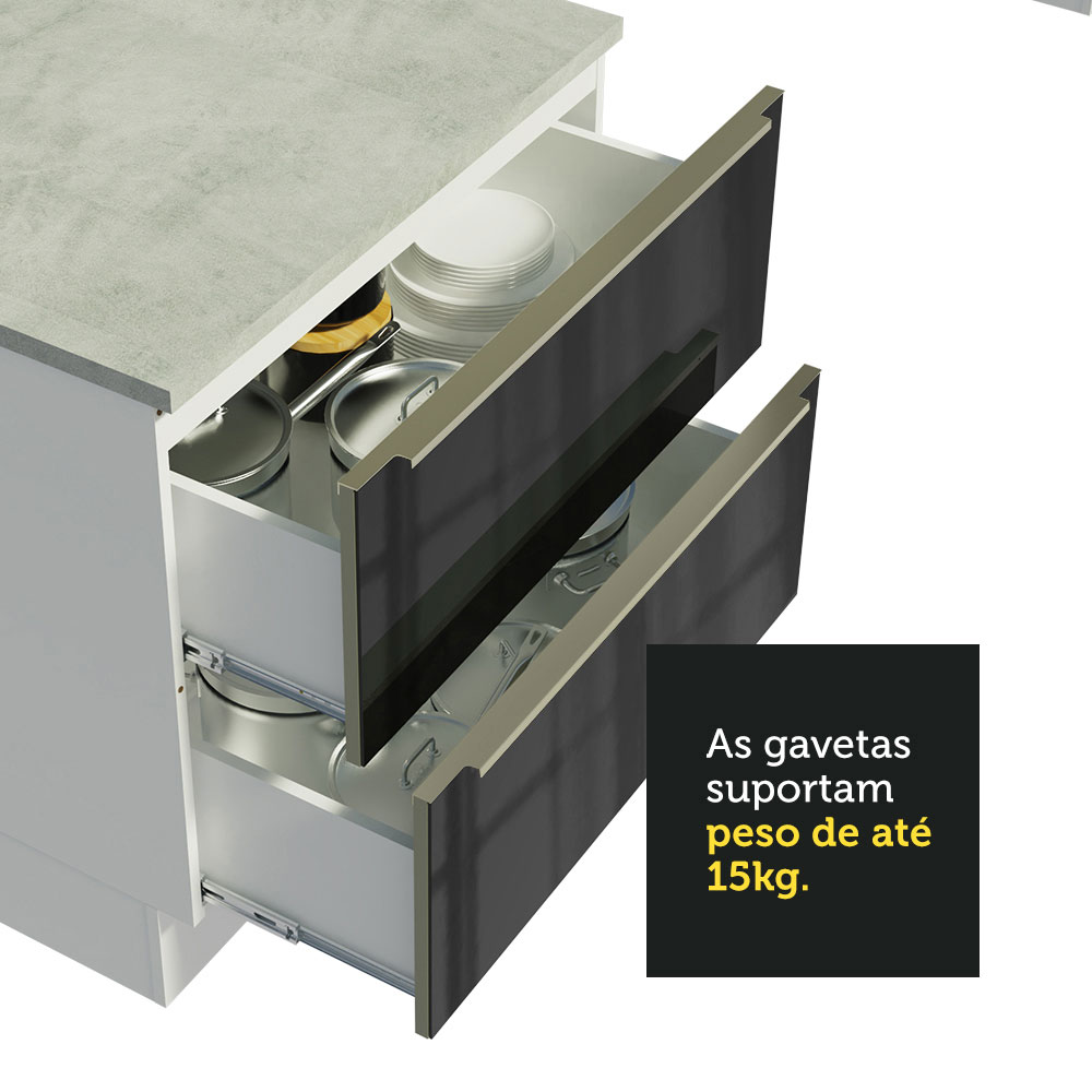 Cocina Integral Completa Modular Madesa Lux 546cm BN 01.