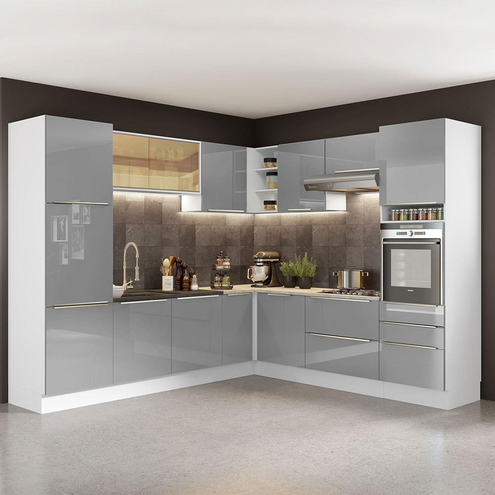 Cocina Integral Completa Modular Madesa Lux 546cm BG 01.