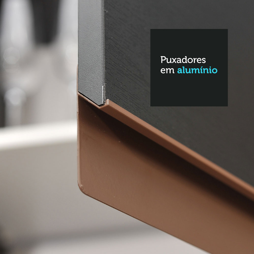 Madesa Cocina Integral Esquinera 382cm Reims Negro 01.