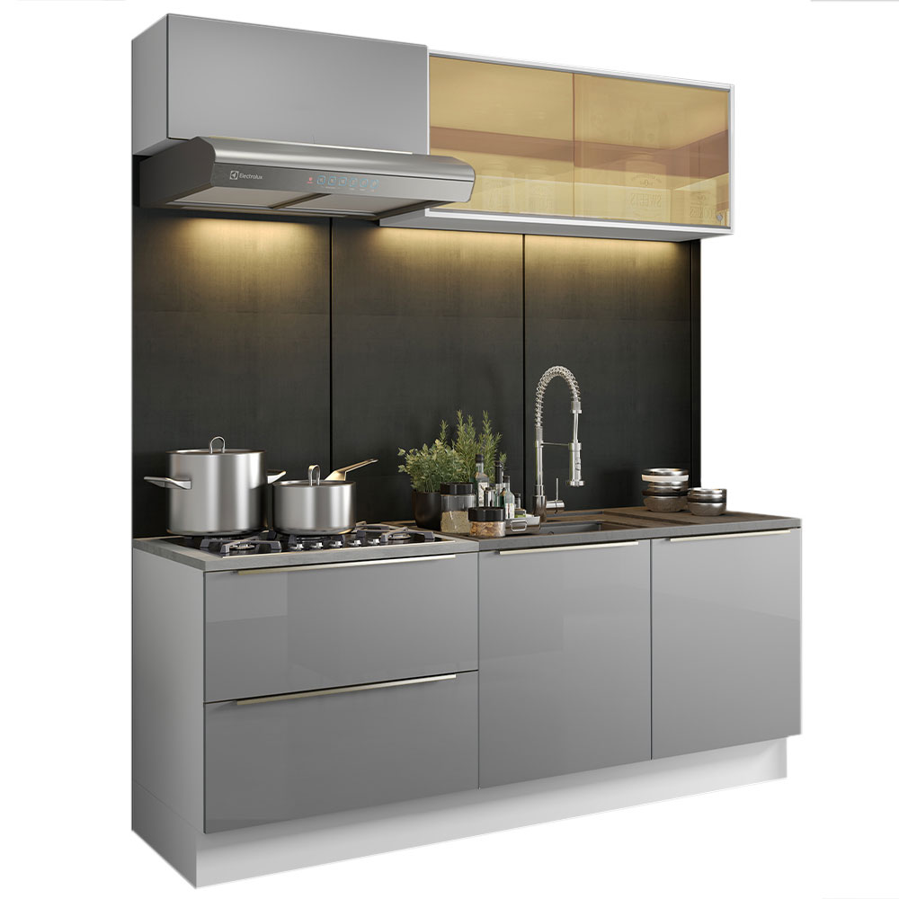Cocina Integral Completa Modular Madesa Lux 200cm BG 01.