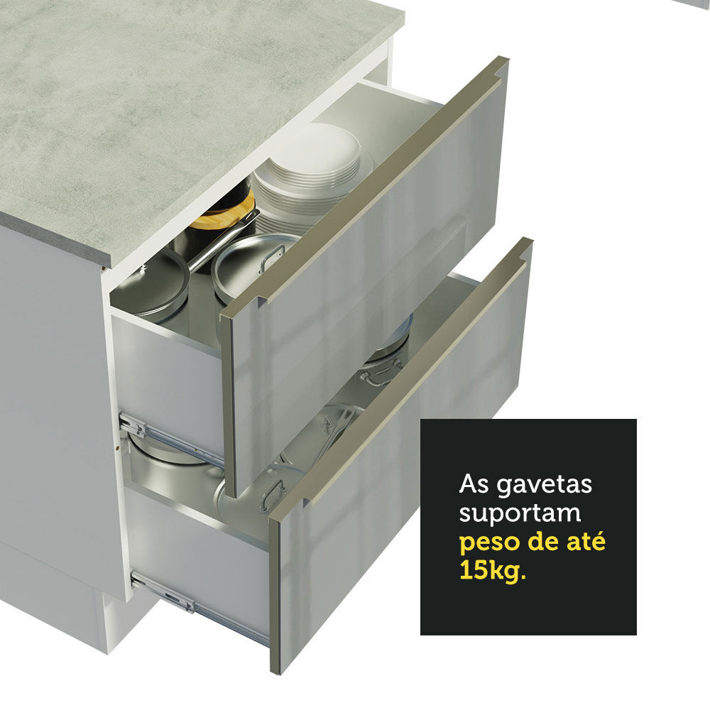 Cocina Integral Completa Modular Madesa Lux 200cm BG 01.