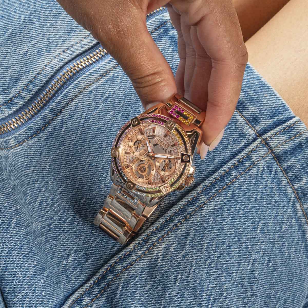 Moda El Corte Ingles Relojes Guess Mujer Reloj Guess QUEEN Para Dama  GW0464L5 Oro Rosa