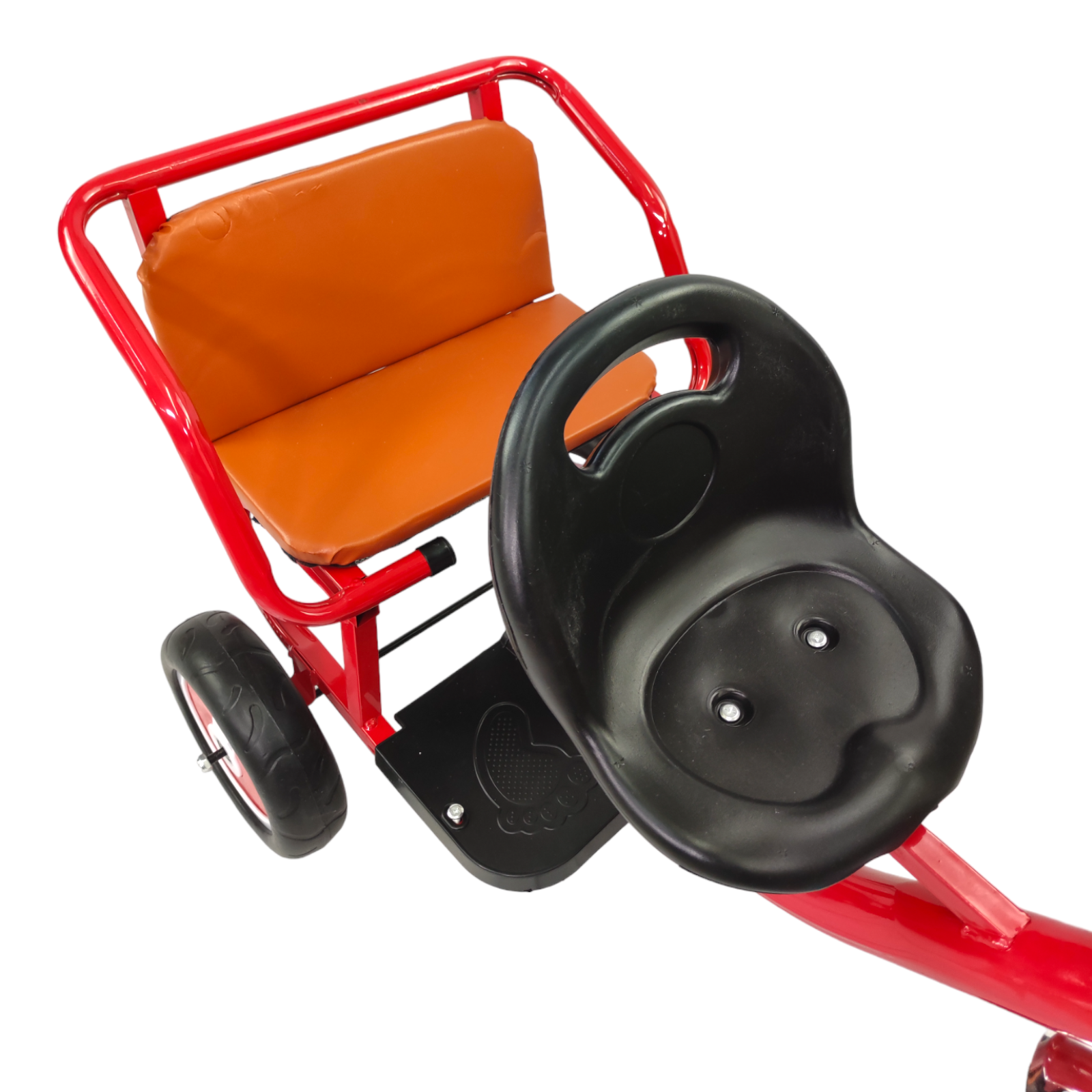 Triciclo para Niños Infantil Con Dos Asientos y Canasto  - Rojo.