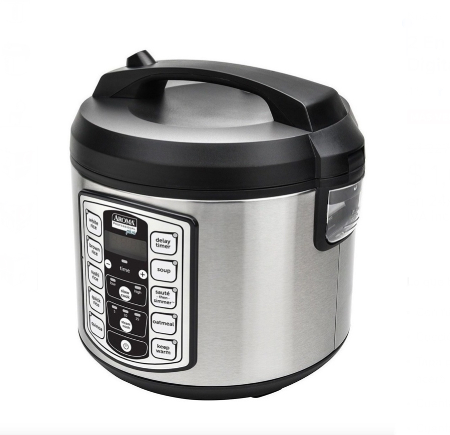 2 En 1 Arrocera Vaporera Electrica Digital Aroma 20 Tazas.