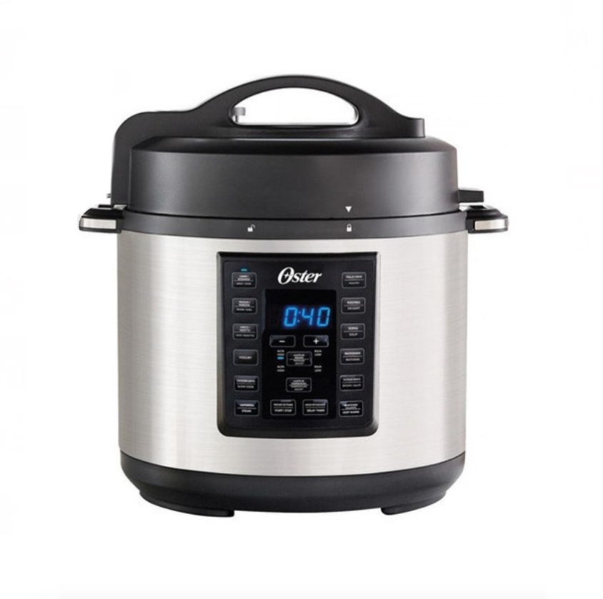 Multi-olla Rápida Oster® 5,7 Litros Y 12 Funciones Color Gris Frecuencia 50.