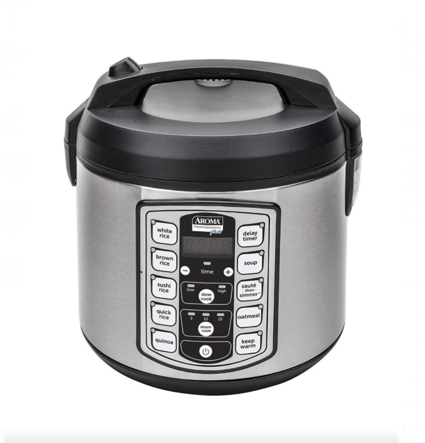 2 En 1 Arrocera Vaporera Electrica Digital Aroma 20 Tazas.