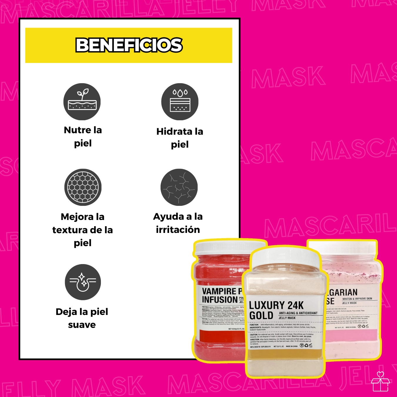 Jelly Mask Mascarilla Hidroplastica 650gr Vampire.