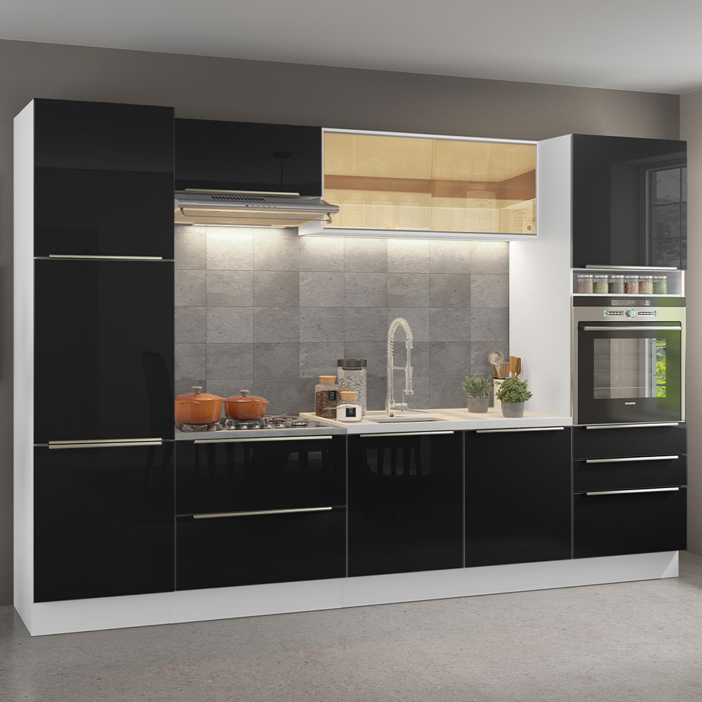 Cocina Integral Completa Modular Madesa Lux Sabrina BN 01.
