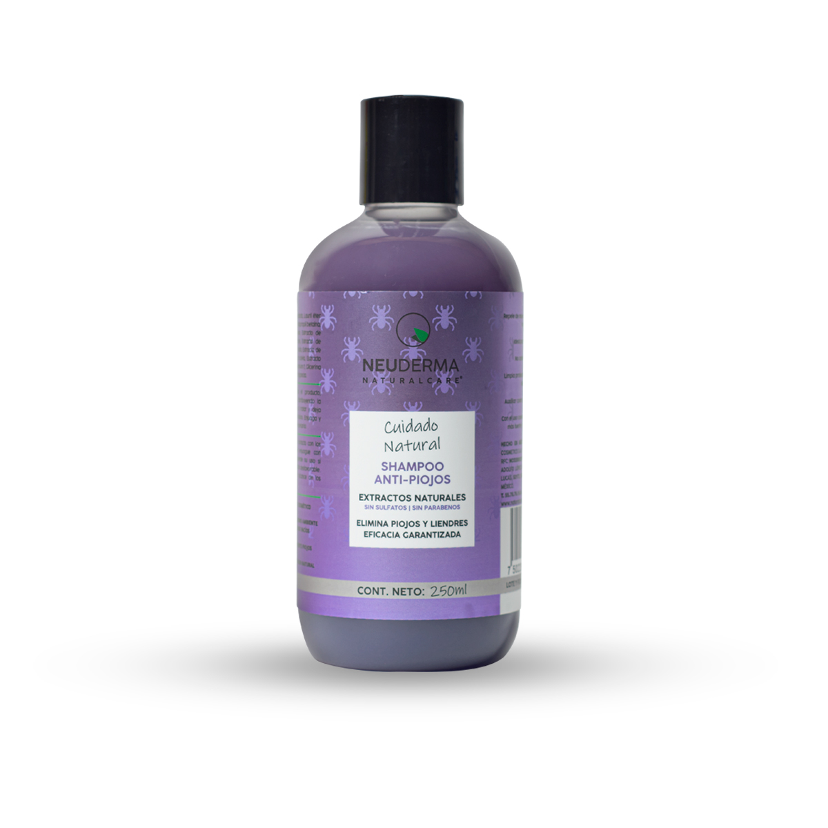 Shampoo Anti-piojos Neem+ Clavo+ Citronela + Cítricos 250ml.