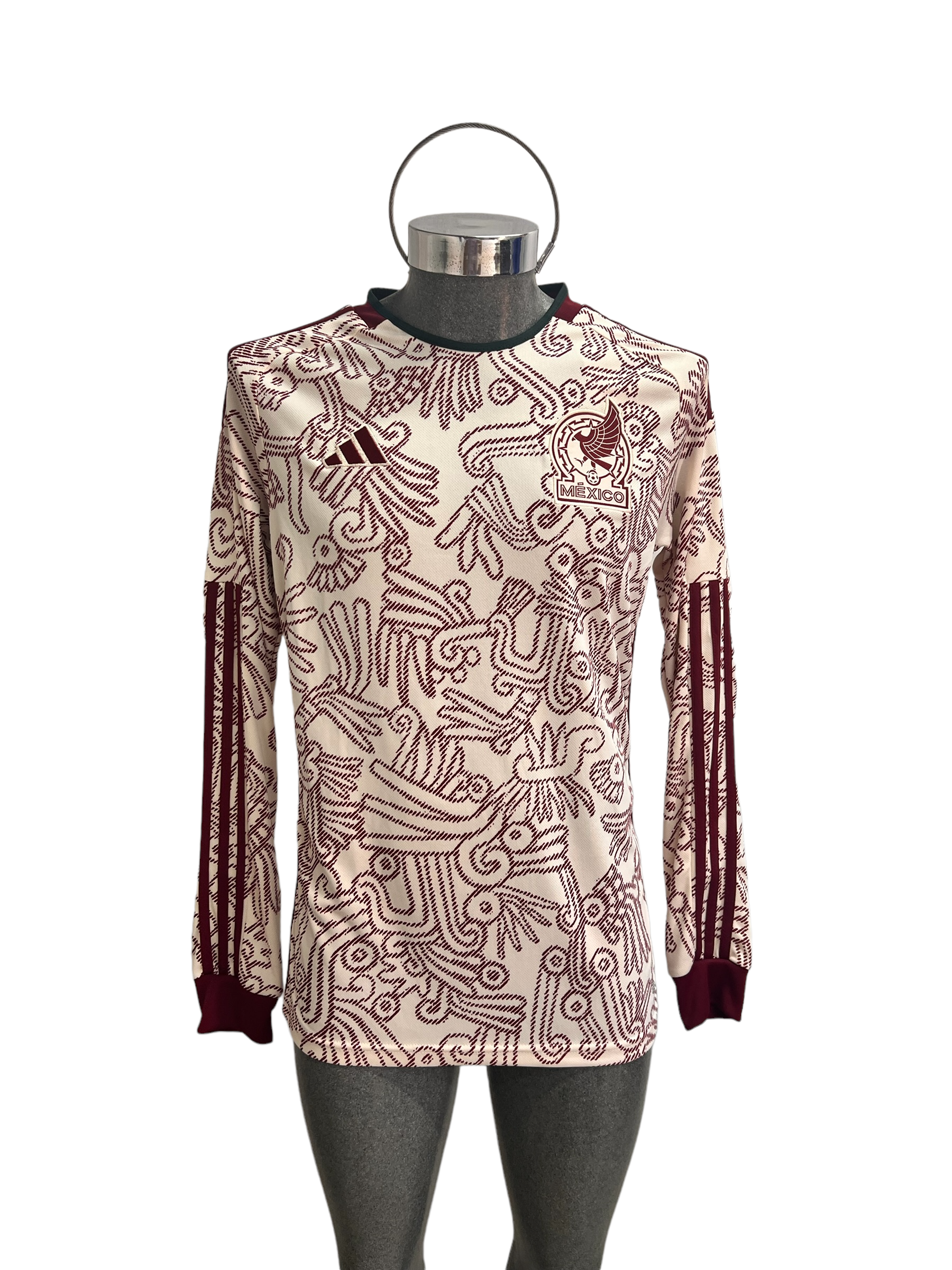 Jersey Original Adidas de la Selección Mexicana visita manga larga mundial Qatar 2022 HE8853