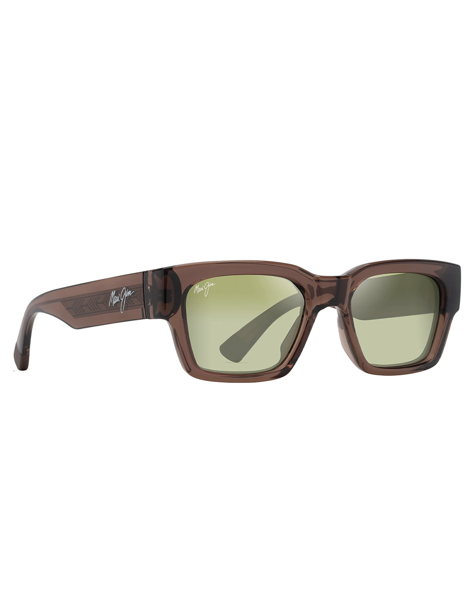 HT Kenui Shiny Trans Light Brown Maui Jim Sunglasses lentes de sol HTS642-01A