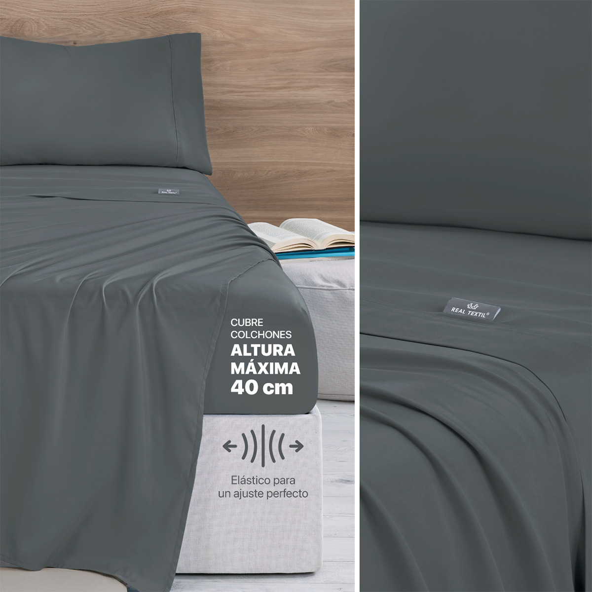Set Edredón Ligero Queen Size con Fundas y Sabanas Samurai REAL TEXTIL.
