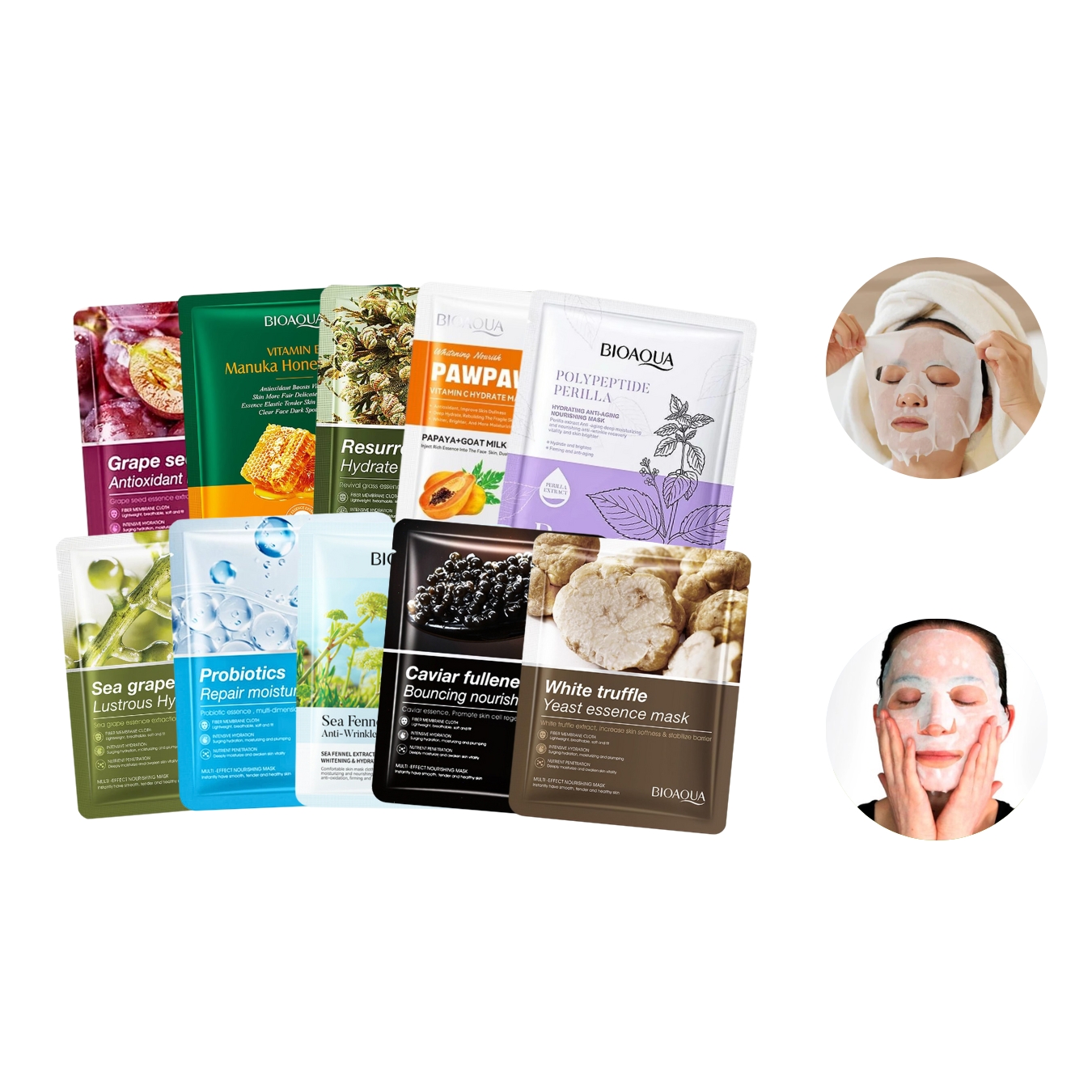 Lote 10 mascarillas faciales.