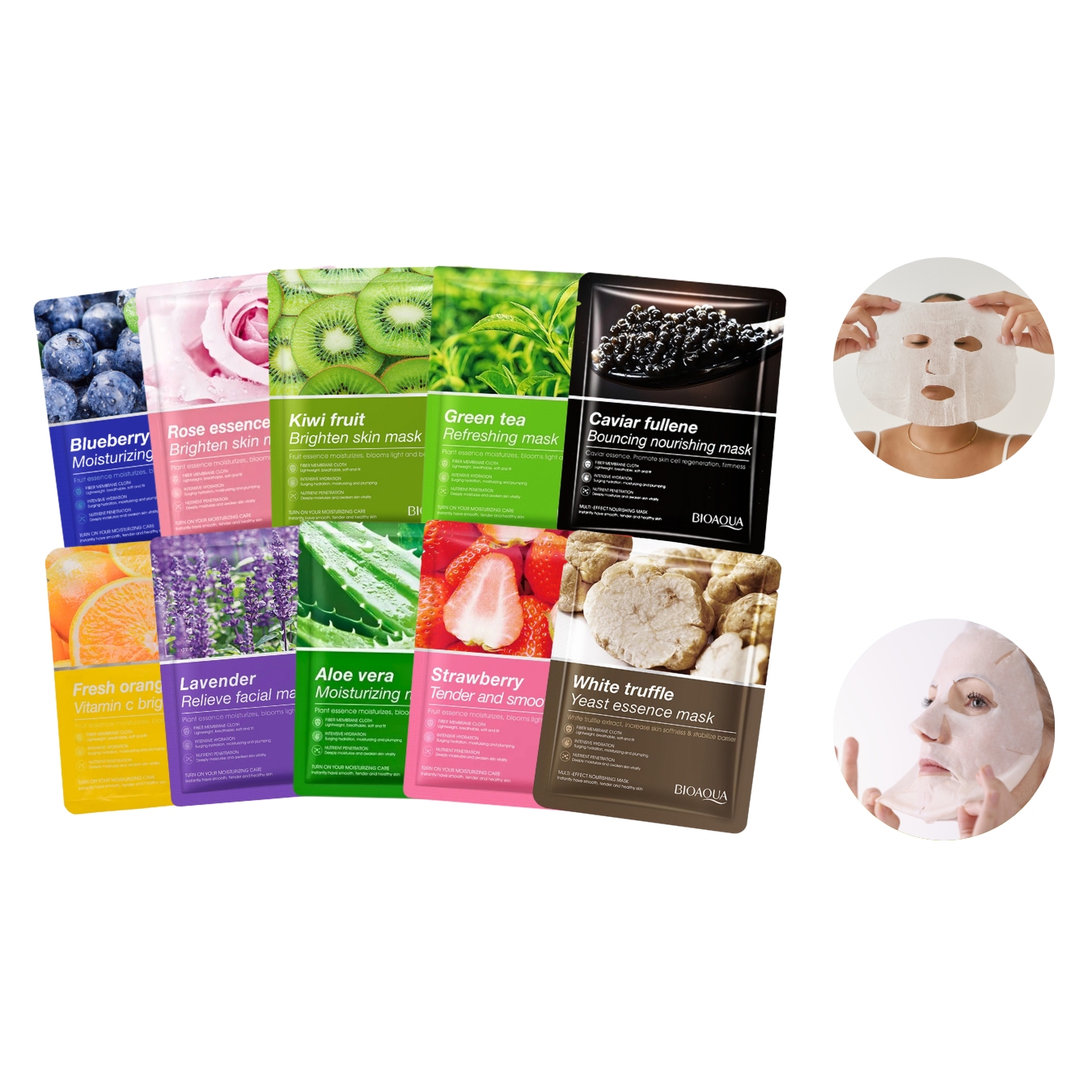 Lote 10 mascarillas faciales.