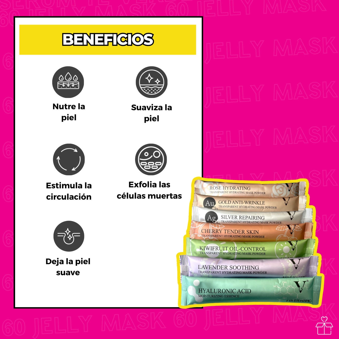 Jelly Mask Mascarilla Hidroplástica 10 pzas.