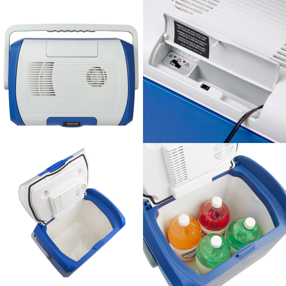Hielera Enfriador/Calentador 24 Lts con Adaptador y Hielos. Wagan Tech Mod. HLR24